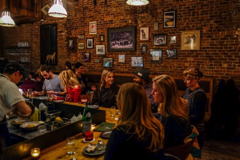 The bar at Confidant in Brooklyn Heights