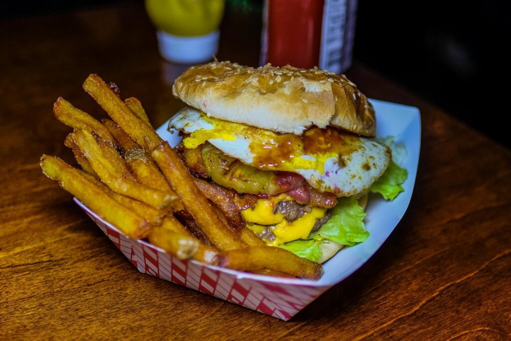 Egg and cheese burger from Bar Nico 
