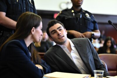 Luigi Mangione appears for a suppression of evidence hearing in the killing of UnitedHealthcare CEO Brian Thompson in Manhattan Criminal Court on December 4, 2025 in New York City. Mangione's lawyers will argue to have the evidence thrown out because police officers allegedly did not read Mangione his Miranda rights and did not have a proper warrant when they searched his backpack at a Pennsylvania McDonald's last December. He is accused of fatally shooting UnitedHealthcare CEO Brian Thompson and faces state and federal murder charges.