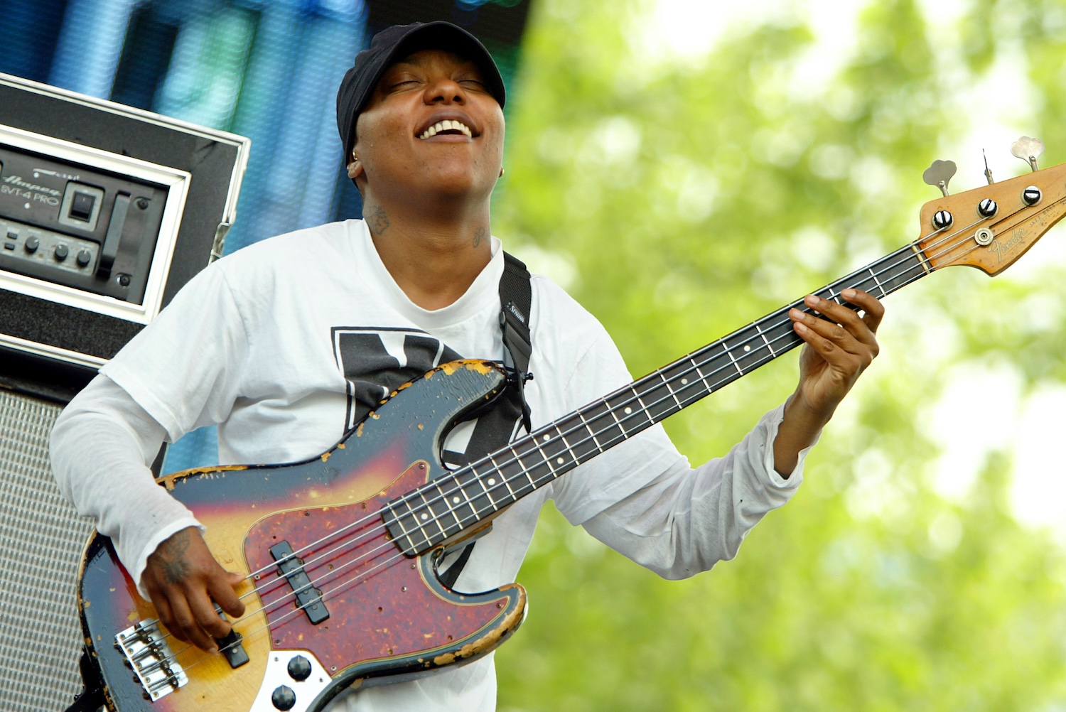 Meshell Ndegeocello performs during Music Midtown May 2, 2004 in Atlanta, Georgia.