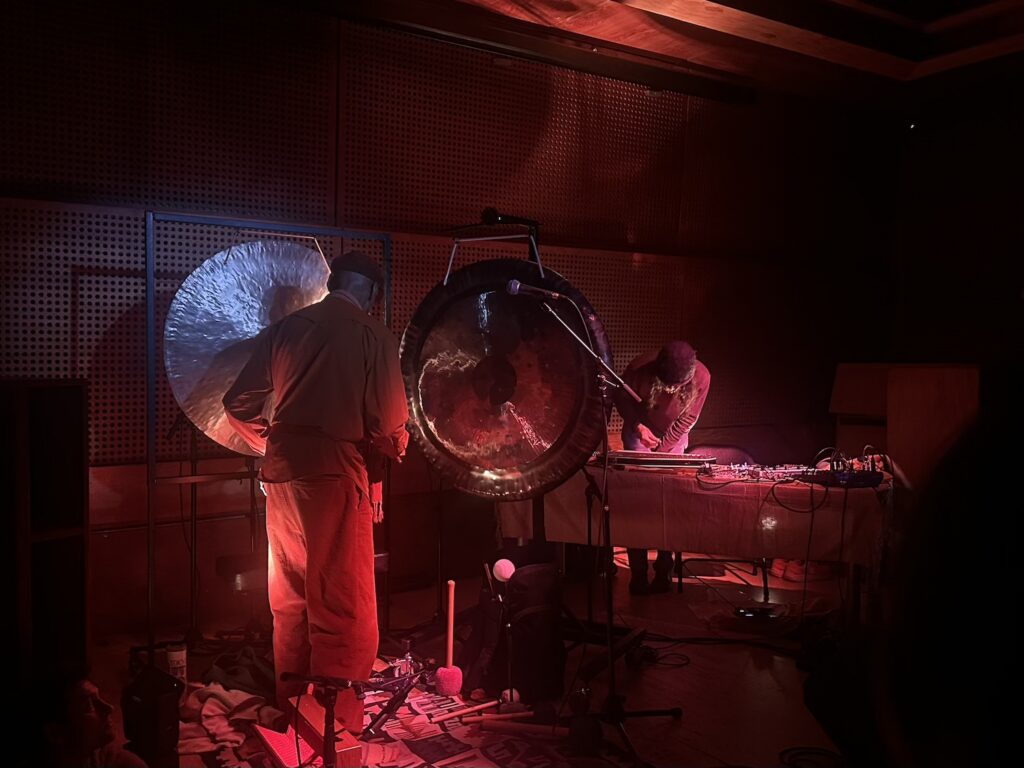 LARAAJI performing with Samer Ghadry at Public Records in Gowanus, Brooklyn