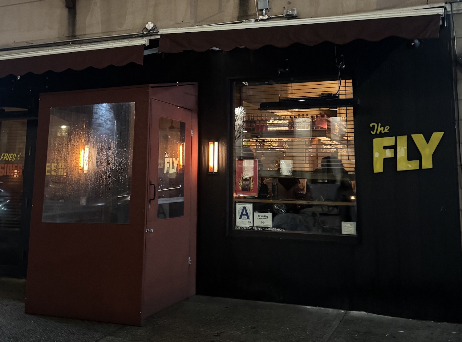 Entrance to The Fly in Bed-Stuy, Brooklyn