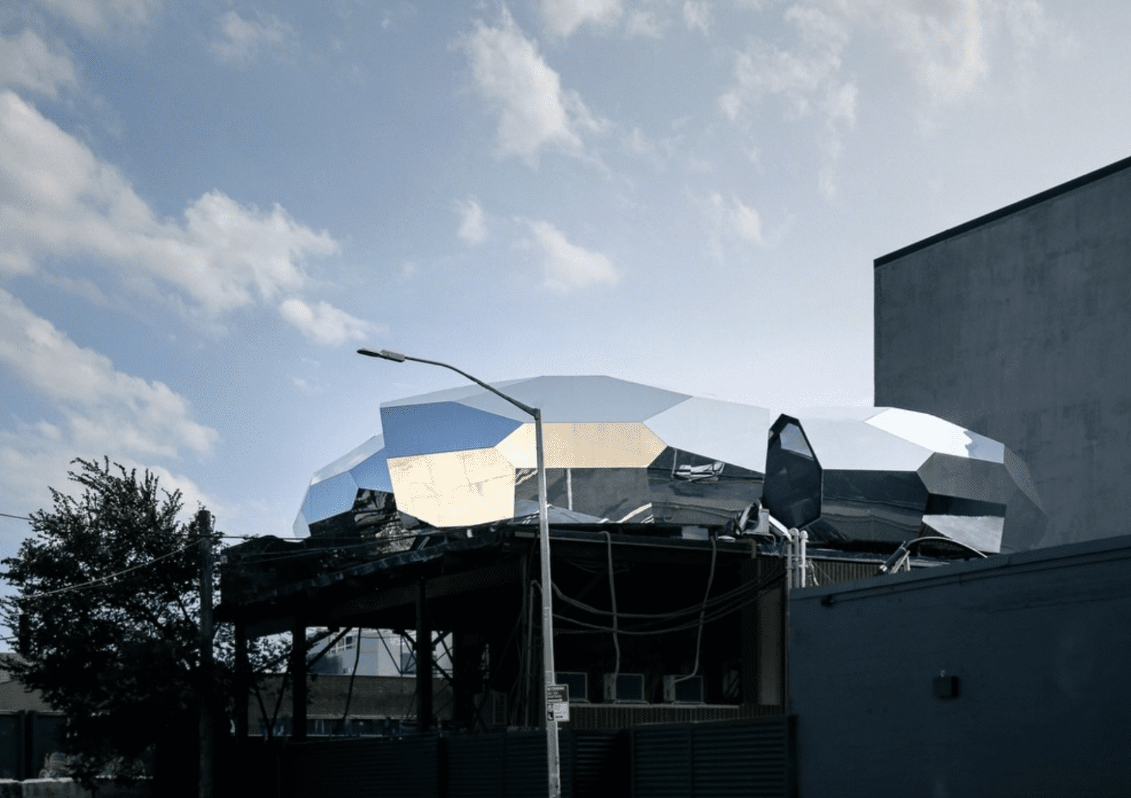 The Hello Wood-designed VIP pods installed at Brooklyn Mirage