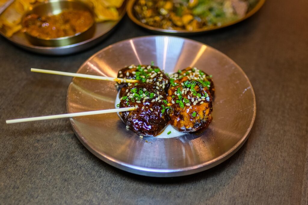 Shiitake skewers, $8 from Andamiro in Park Slope, Brooklyn