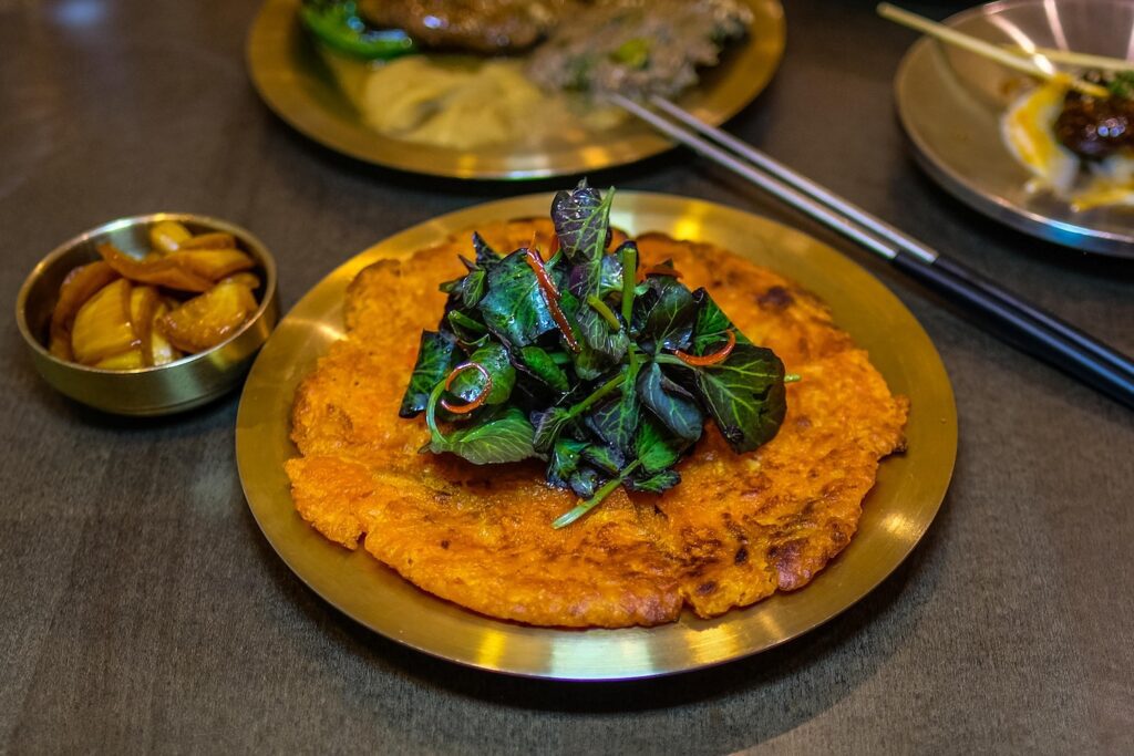 Kimchi jeon, $9, from Andamiro in Park Slope, Brooklyn