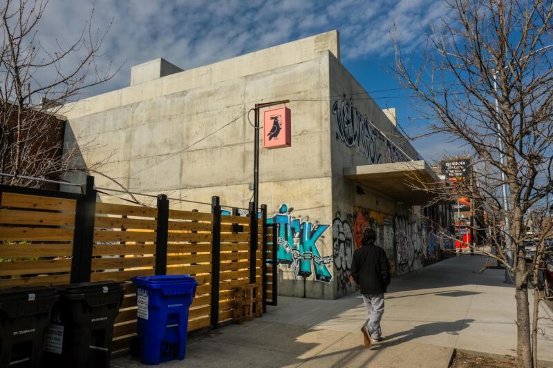 Entrance to Bodega Nights in Bushwick
