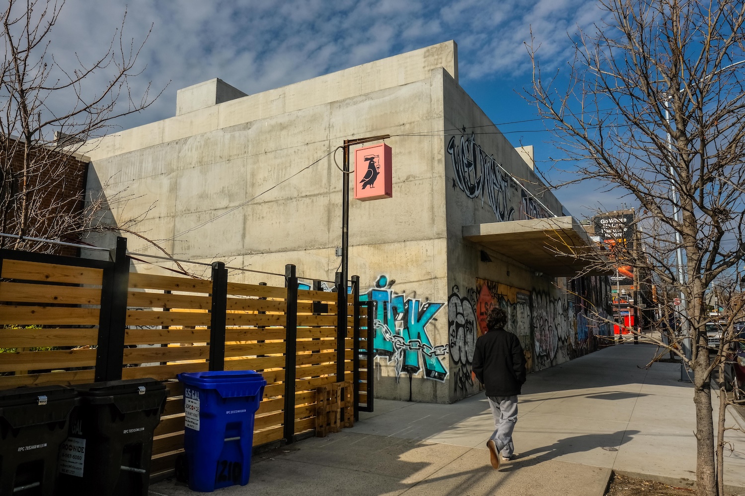Entrance to Bodega Nights in Bushwick