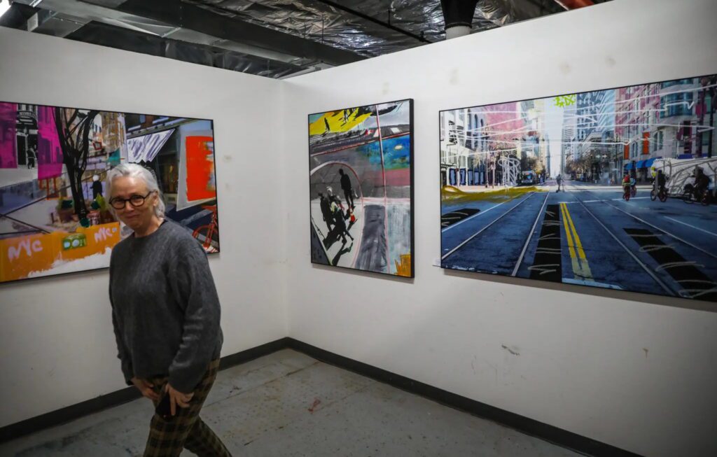 Gail Garcia in one of the studios at the Arts Gowanus President Street headquarters
