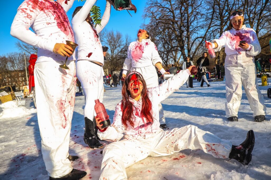 Silver picnic basket winner We Got the Beet at the eighth annual Competitive Winter Picnicking Games in Bed-Stuy, Brooklyn