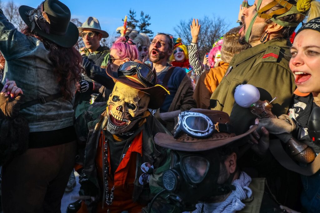 Bronze picnic basket winer Apocalyptic Picnic at the eighth annual Competitive Winter Picnicking Games in Bed-Stuy, Brooklyn
