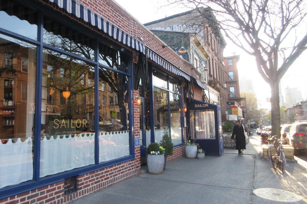 The entrance to Sailor in Fort Greene, Brooklyn.