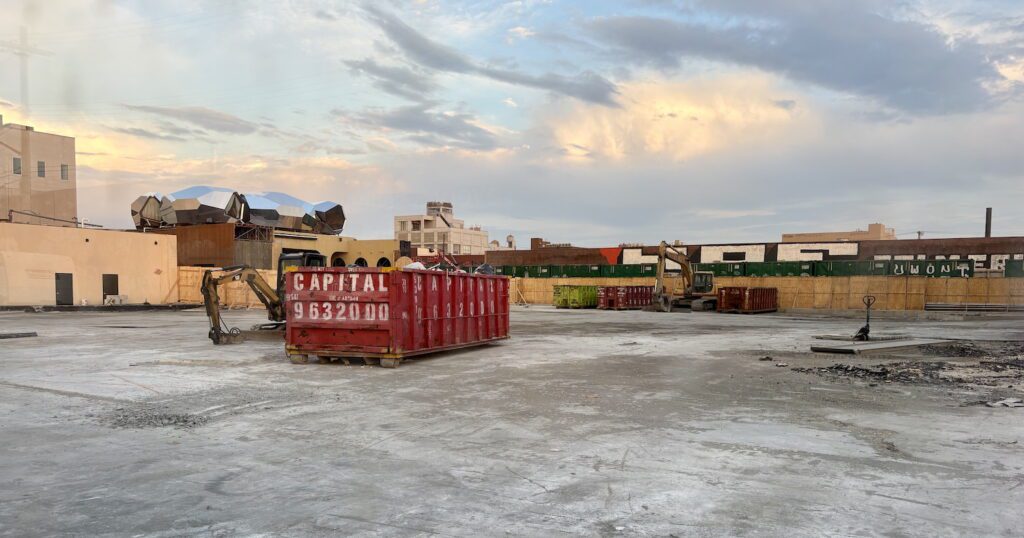 The old Brooklyn Mirage lot, where Pacha is building its new outpost.