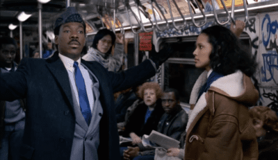 Eddie Murphy in 'Coming to America' at the Hoyt-Schermerhorn stop in Brooklyn