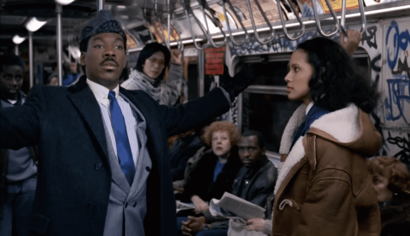 Eddie Murphy in 'Coming to America' at the Hoyt-Schermerhorn stop in Brooklyn