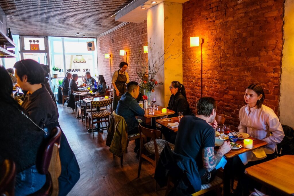 The dining room at Arthur in Greenpoint, Brooklyn