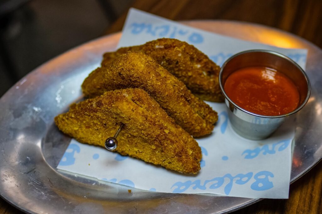 Mozzarella triangles with anchovy, $15, at Balera in Williamsburg, Brooklyn