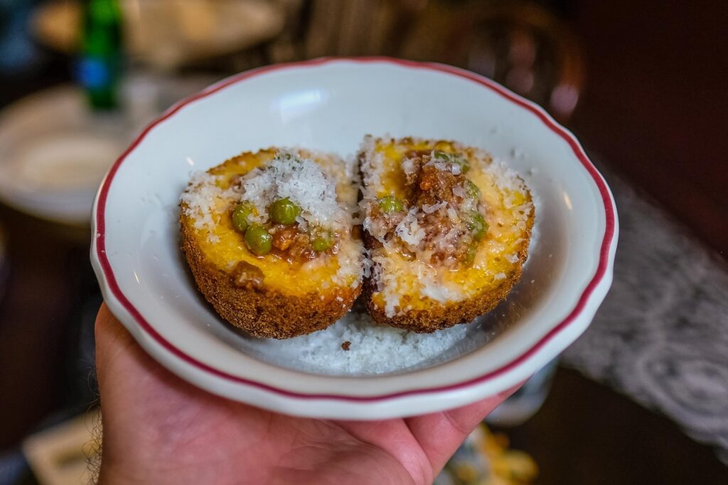 Sicilian arancini with bolognese, $9, at Bar Ferdinando in Carroll Gardens, Brooklyn