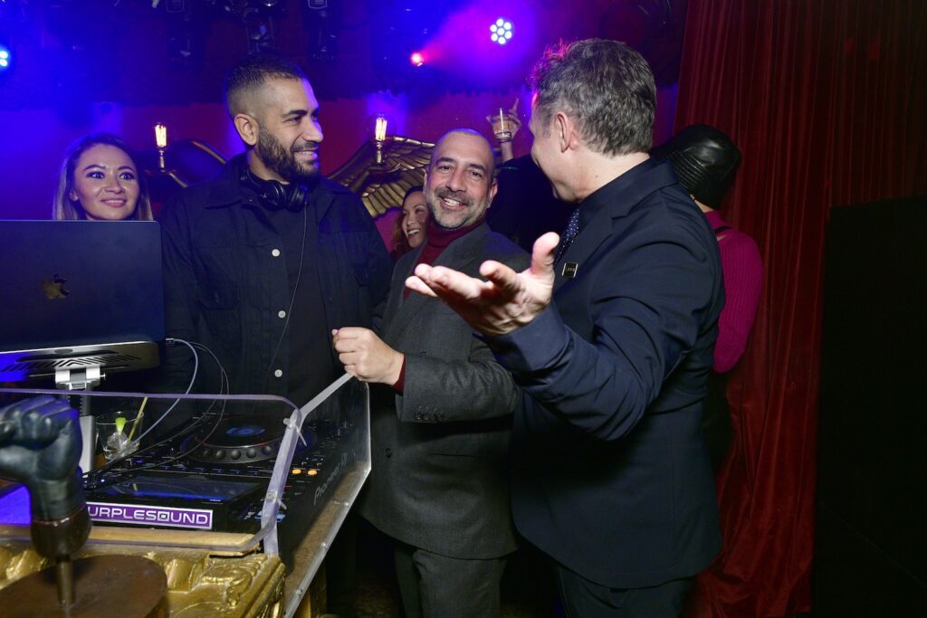 Frank Carone and Jason Binn at DuJour Media's James Huddleston Celebration on February 02, 2023 in New York City. 