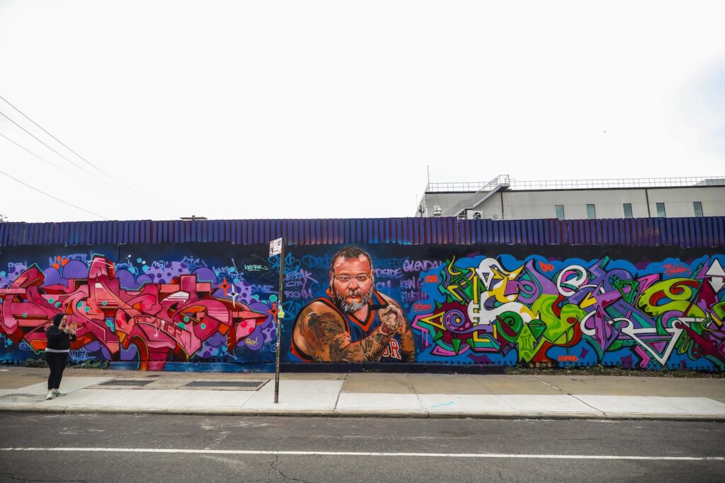 A new Action Bronson mural debuted at the 15th annual Bushwick Collective block party