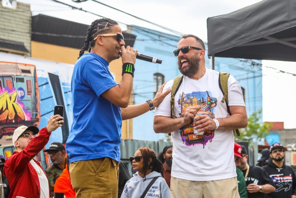 DStroy and Joe Ficalora at the 15th annual Bushwick Collective block party