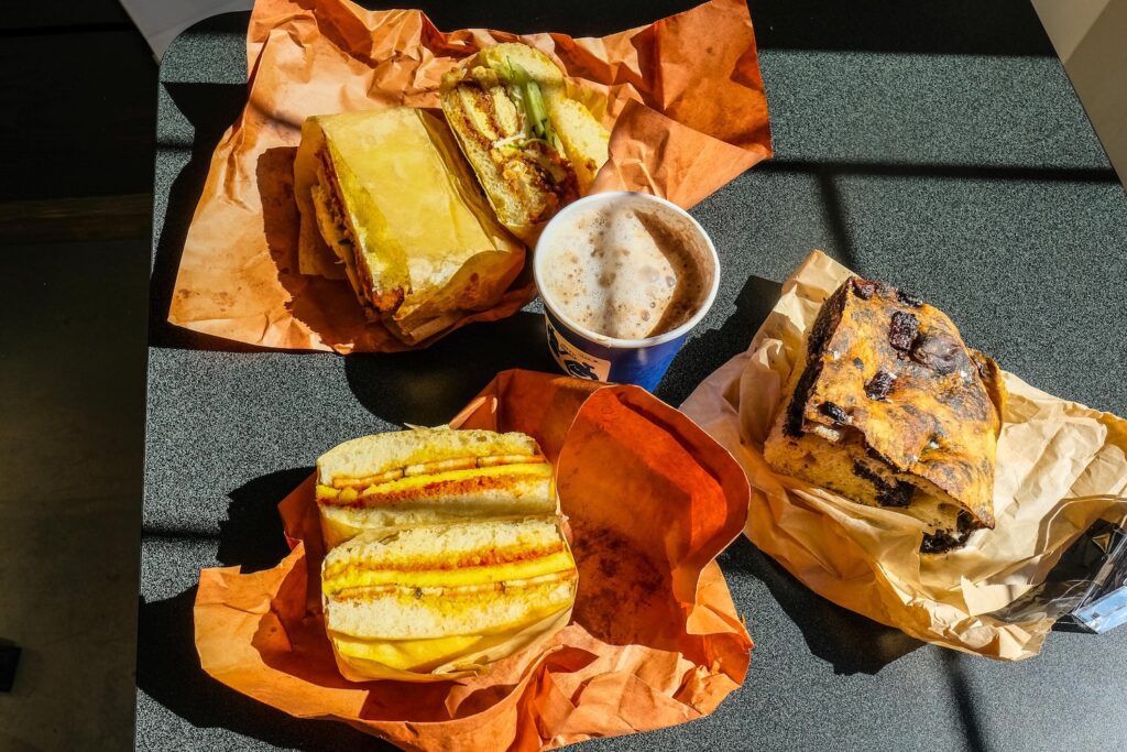 The full spread from Nacha Focaccia in Crown Heights, Brooklyn