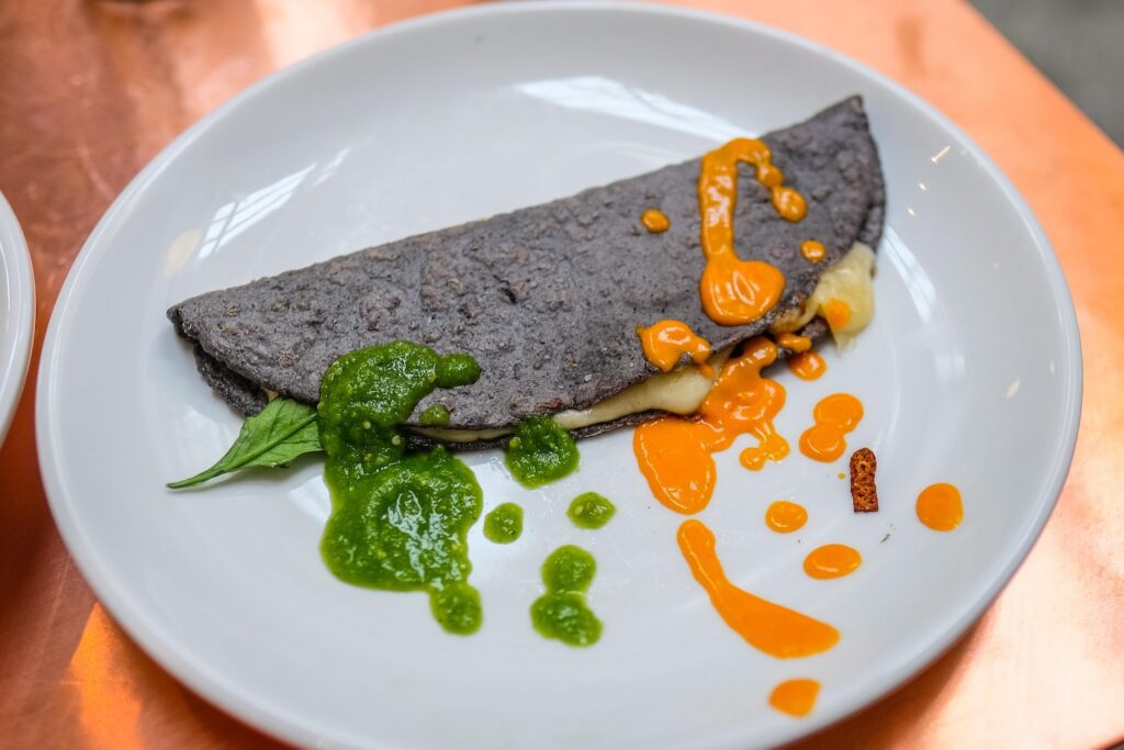Quesadilla de queso with epazote from Socceria in Greenpoint, Brooklyn
