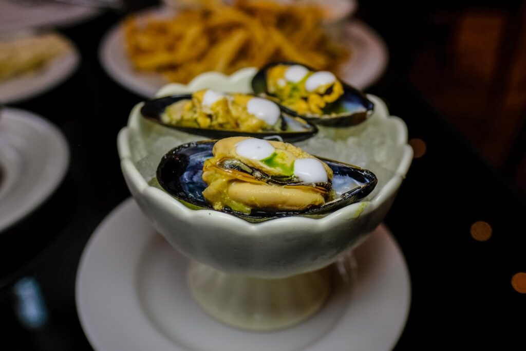 Pickled mussels, $14 from Bar Susanne in Williamsburg, Brooklyn
