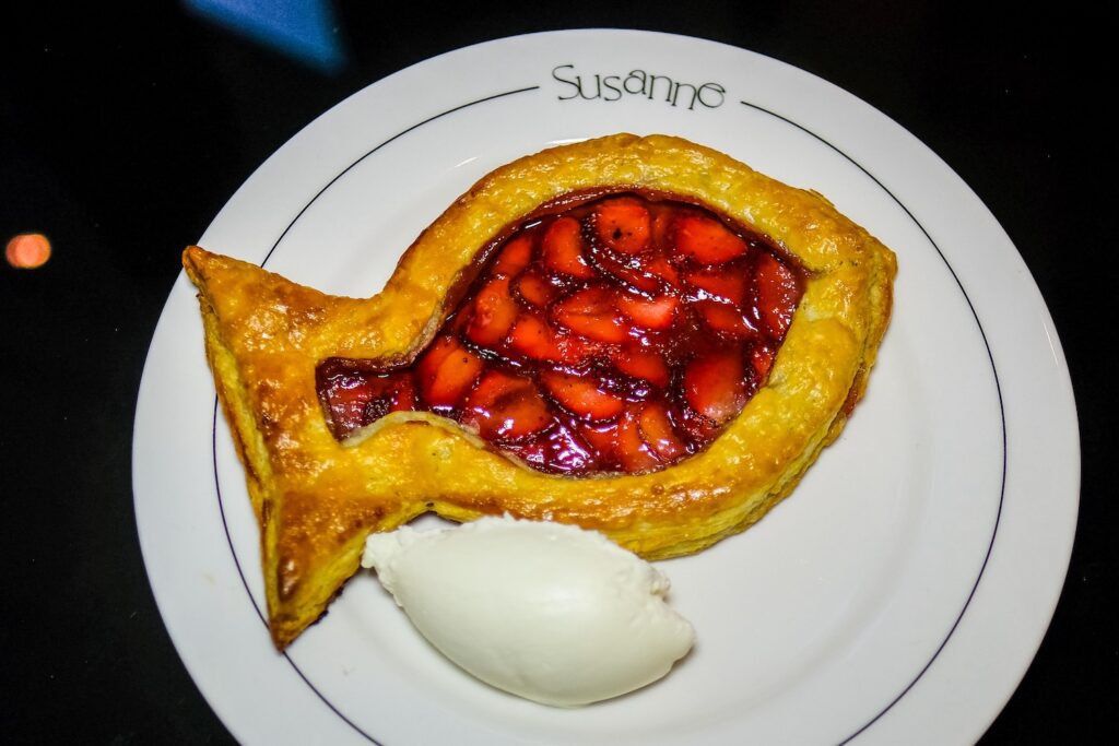 Strawberry tart for two, $26 from Bar Susanne in Williamsburg, Brooklyn