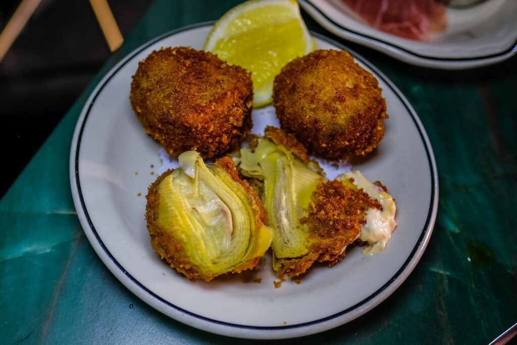 Fried artichoke poppers, $18, from Tavern Next Door in Red Hook, Brooklyn