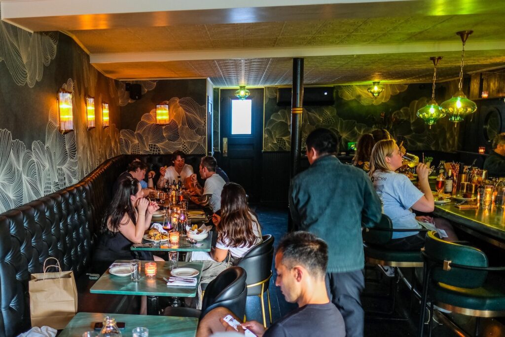 The dining room at Tavern Next Door in Red Hook, Brooklyn