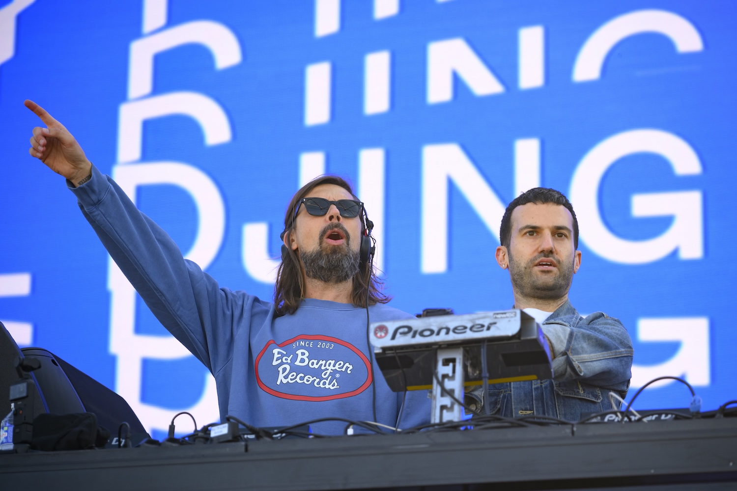 DJs Busy P and A-Trak perform live on stage during the 5th Lollapalooza Paris Festival on July 20, 2025 in Paris, France.