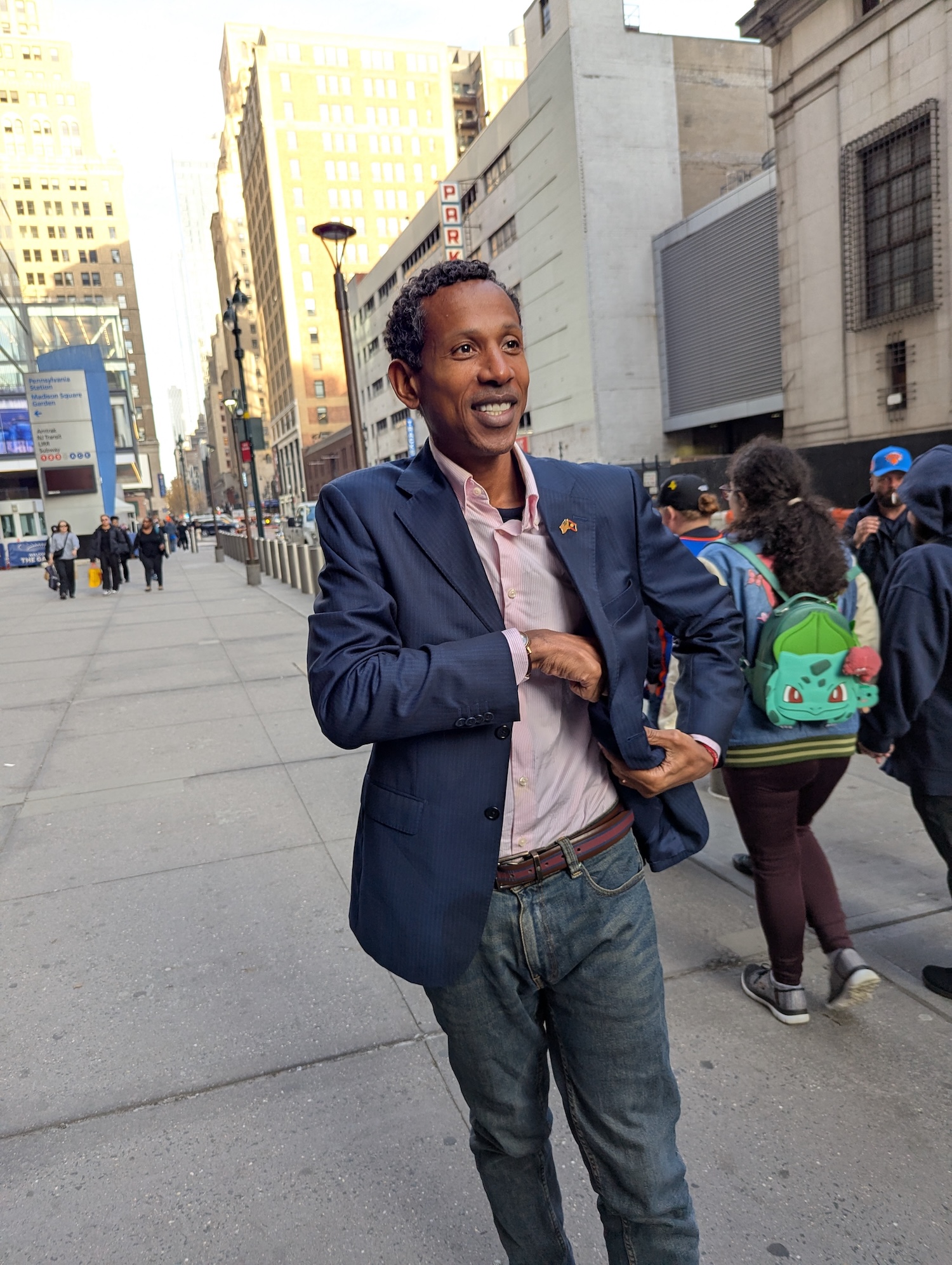 Shyne is seen walking outside of Madison Square Garden on April 10, 2026 in New York, New York