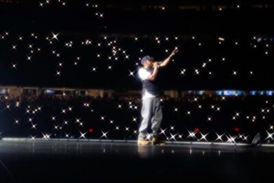Jay-Z performing on the final night of his three-show residency at Yankee Stadium