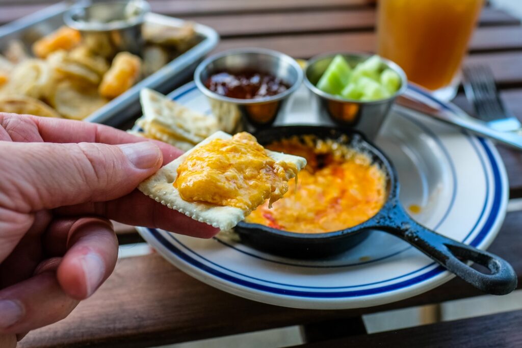 Warm pimento cheese, $15, at Ferguson's Country in Greenpoint, Brooklyn
