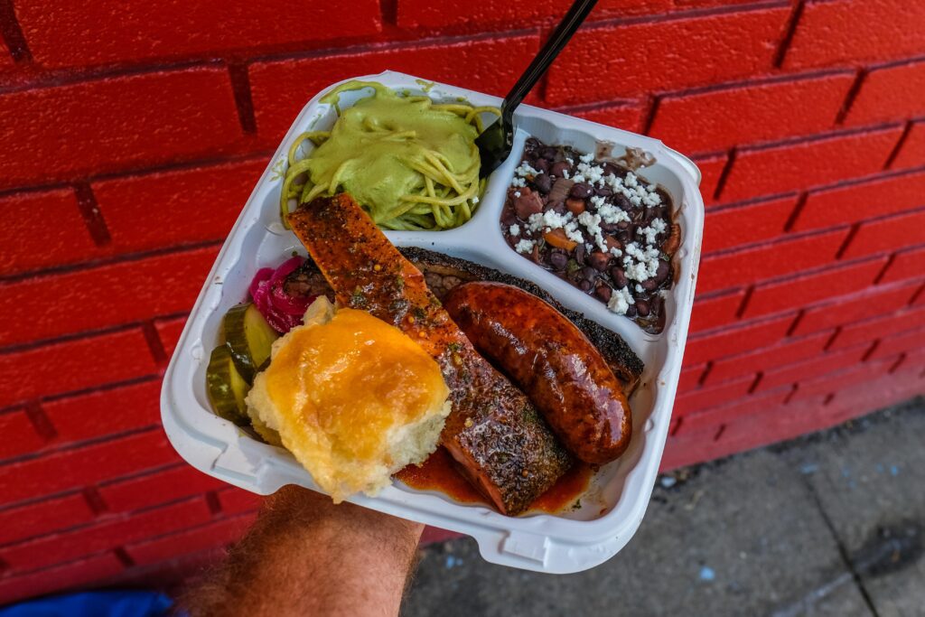 Chuck's plate, $45, from Kirbee's BBQ in Greenpoint