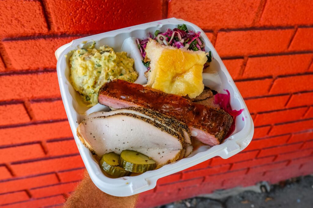 Jonny's plate, $45, from Kirbee's BBQ in Greenpoint 