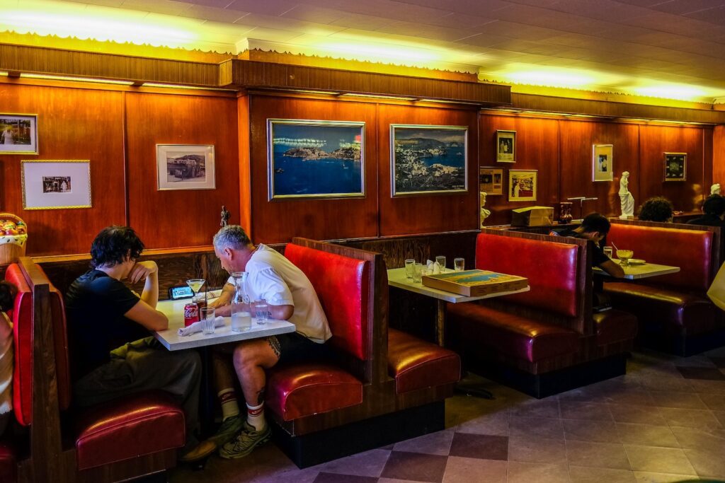 Dining room at Sam's in Cobble Hill.