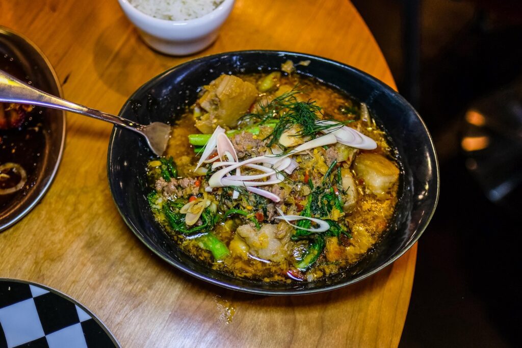Kang om of pork belly and top sirloin, from Ugly Baby in Williamsburg, Brooklyn