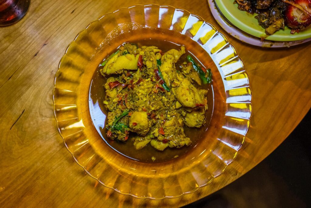 Chicken thigh and samun prai from Ugly Baby in Williamsburg, Brooklyn