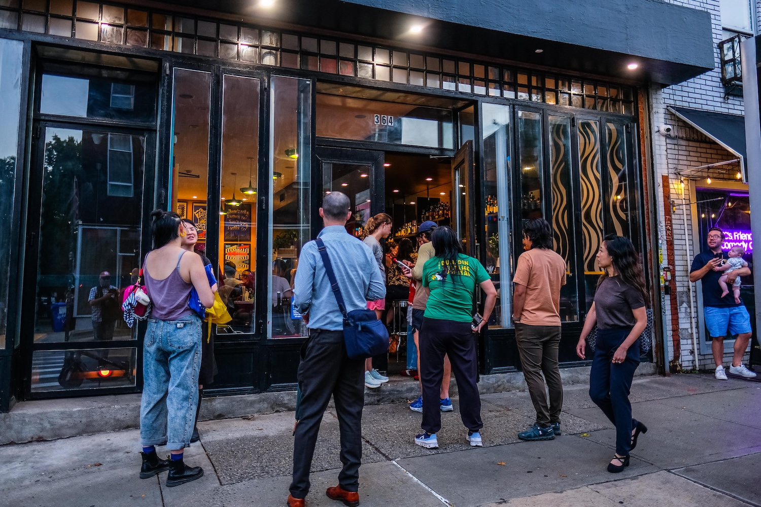 The entrance to Ugly Baby in Williamsburg, Brooklyn