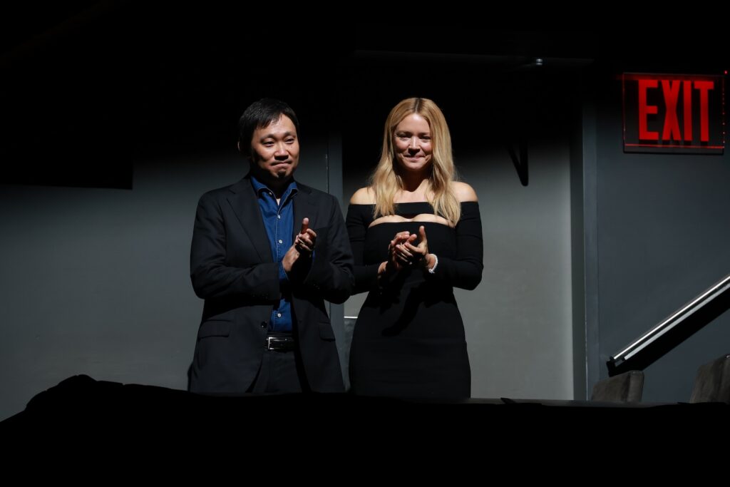 Ryûsuke Hamaguchi and Tao Okamoto attend the "All of a Sudden" premiere at Alice Tully Hall, Lincoln Center on October 01, 2026 in New York City.