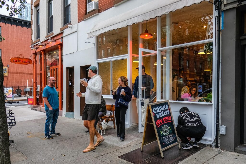 Outside of Caputo Bakery in Park Slope, Brooklyn