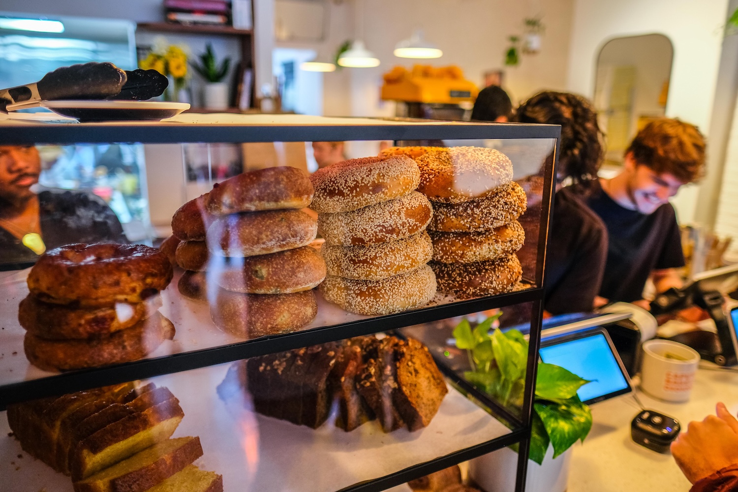 The case at Caputo Bagels in Park Slope, Brooklyn.