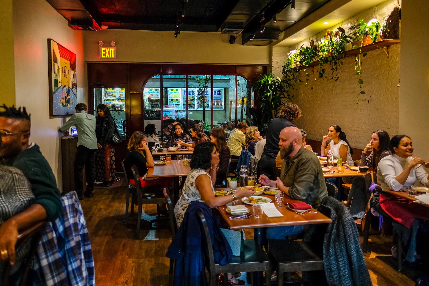 The dining room at Top Chef star Rasika Venkatesa's new restaurant Mythily in Williamsburg