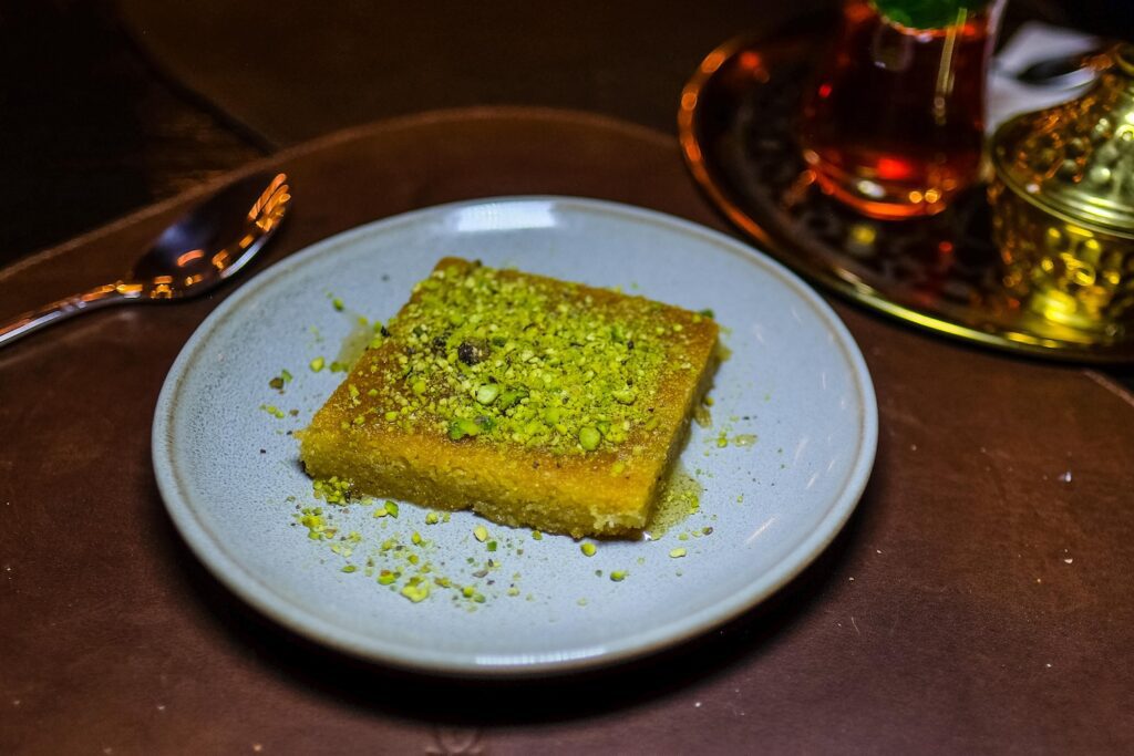 Kunafa, $15, from Sofra in Bay Ridge, Brooklyn