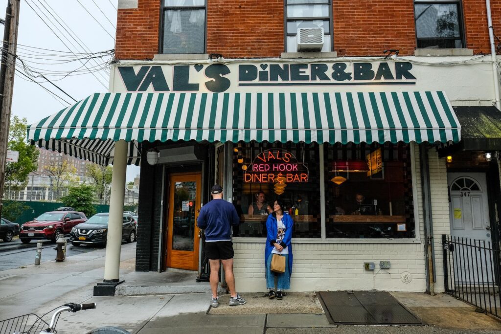 Entrance to Val's Diner in Red Hook, Brooklyn