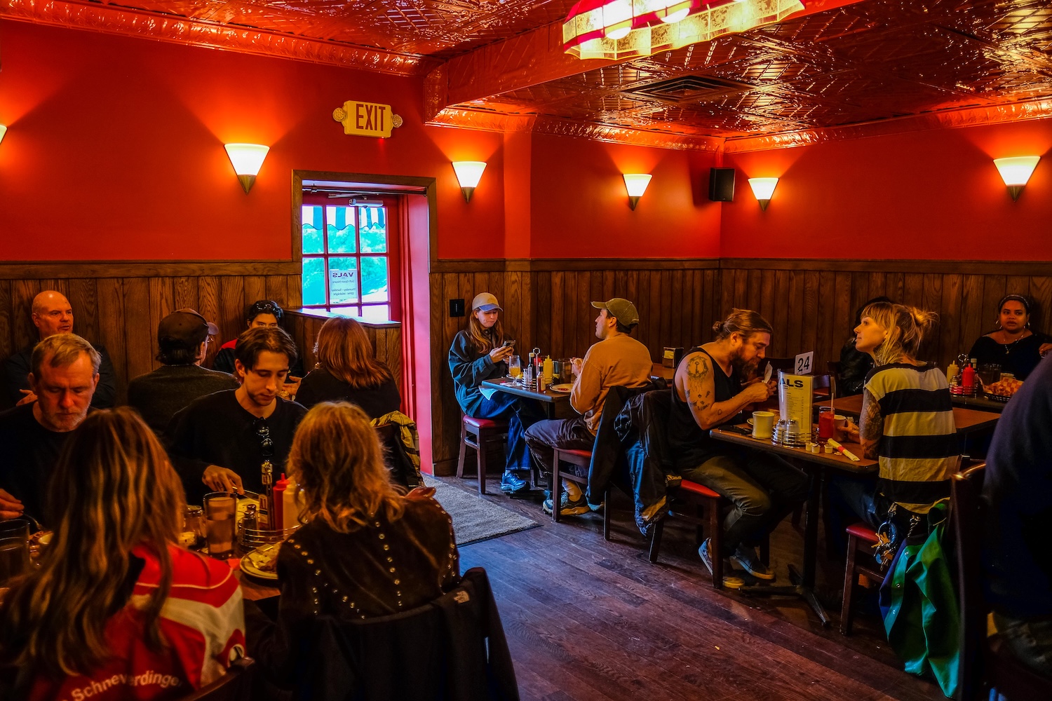 Dining room at Val's Diner in Red Hook, Brooklyn