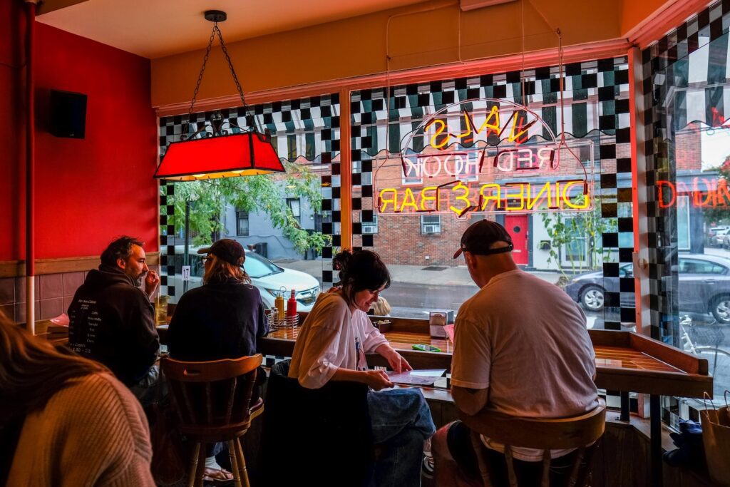 Front of house at Val's Diner in Red Hook, Brooklyn