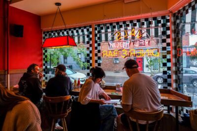 Front of house at Val's Diner in Red Hook, Brooklyn