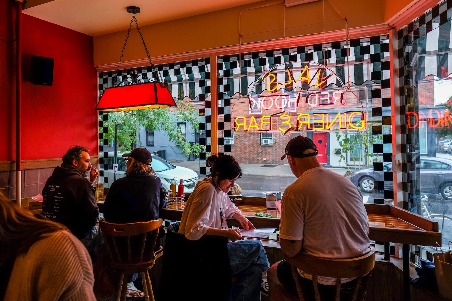 Front of house at Val's Diner in Red Hook, Brooklyn